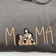 Mama Embroidered Shirt Custom With Favorite Photos Mother's Gift, Family Gift