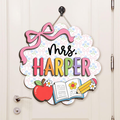 Custom Teachers 3D Welcome Door Sign Back To School Gift, Classroom Decor Teacher Name Door Hanger bf5f1671-8a0f-474b-8730-7c84596405ea-7.jpg