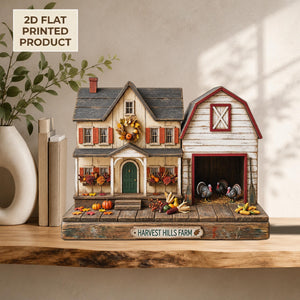 Harvest Farmhouse 2D FLAT Wooden Block Decor, Autumn Barn Shelf Sitter, Fall Farm Scene Display, Rustic Thanksgiving Home Decor bf5f8e4c-ee70-4345-a3a2-851f109a4bd8-3.jpg