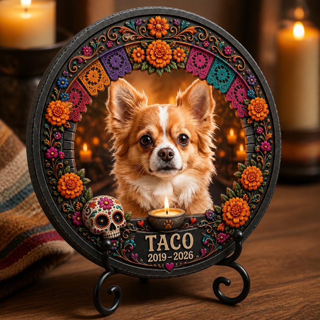 Pet Memorial Stone – Marigold Arch Portrait with Name & Years - Personalized Memorial Stone bf615514-ed0f-4a55-a178-ef49d24f6a6a.jpg