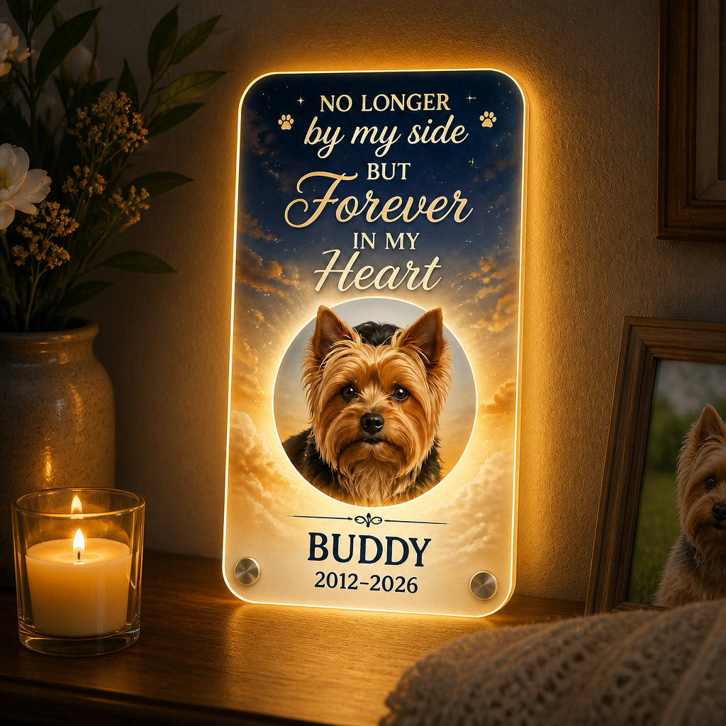 Pet Memorial Night Light – No Longer By My Side – Photo, Name & Years - Personalized Acrylic Night Light bf66c10a-83d6-4825-b261-3f5588068f71.jpg