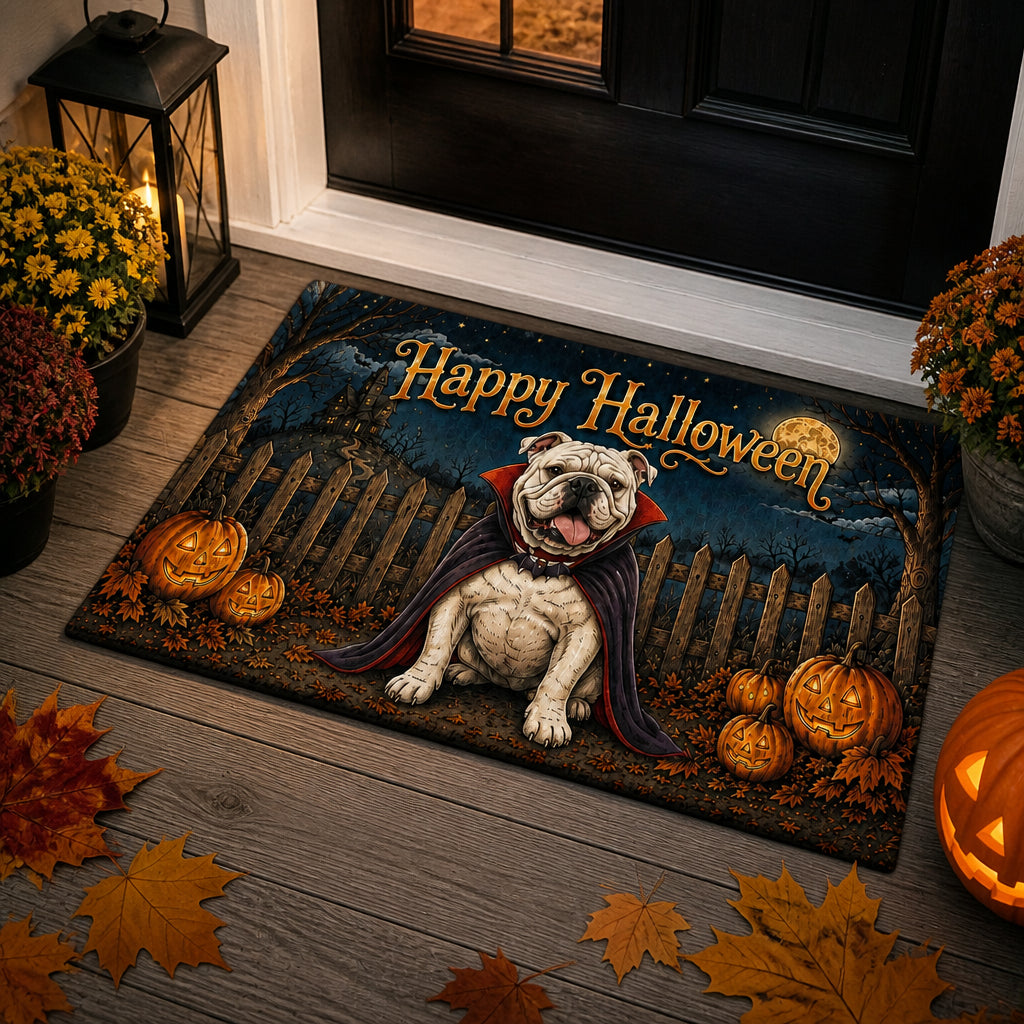 Happy Halloween Custom Pet Portrait Doormat - Doormat bf72f164-5c85-4b58-b8e3-f0b9a107e332.jpg