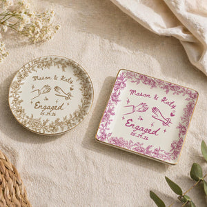 Personalized Ceramic Ring Dish, Custom Engagement Gift, Whimsical Gift for Engaged Couples Newlyweds Friends, Wedding Bride & Groom bf75ee05-a2c0-41bb-a6ff-a97b2cdcf54c-12.jpg