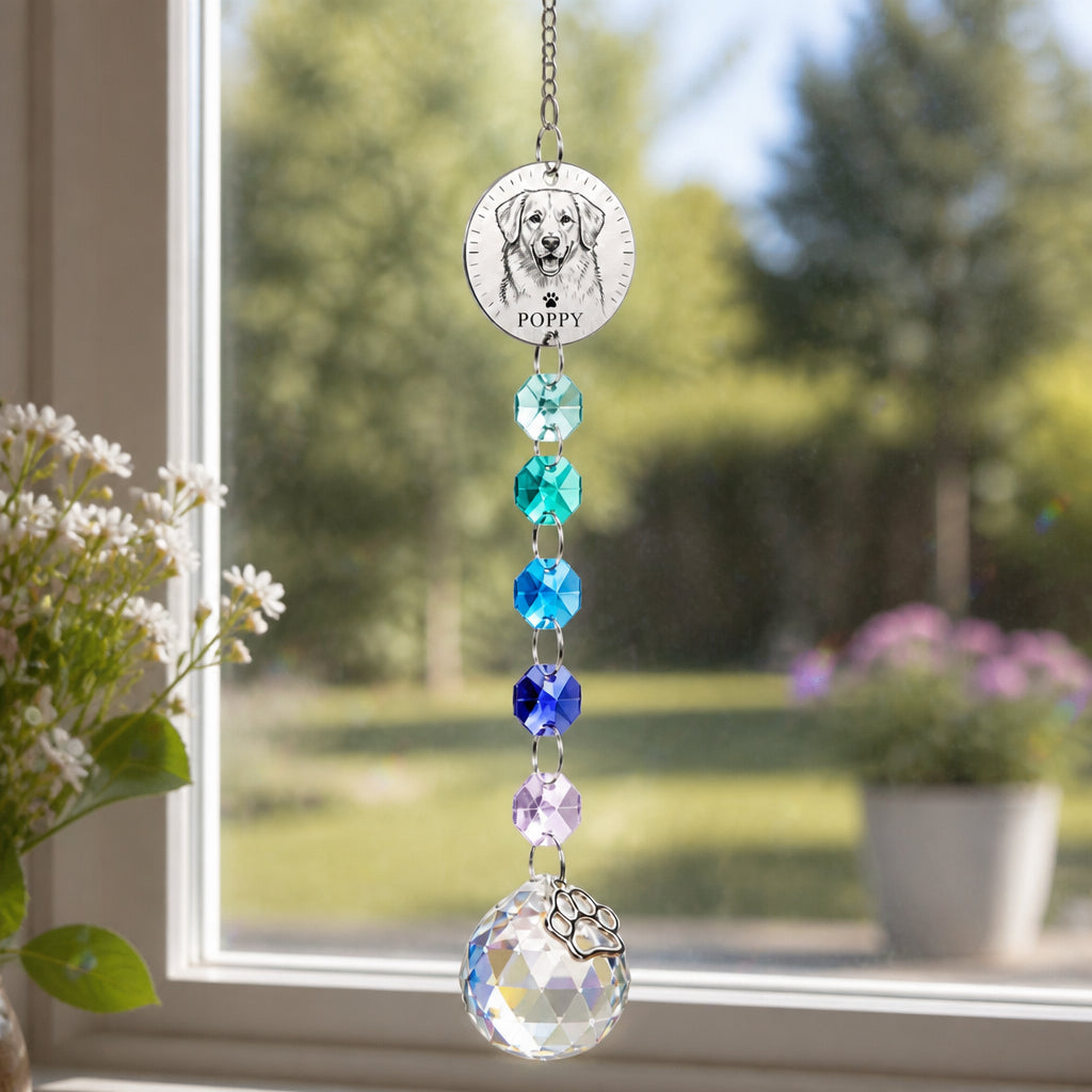 Custom Pet Portrait Rainbow Suncatcher with Name - Personalized 1 Layered Suncatcher with Charm bf8b59c6-09f9-41ba-af25-3145f3757a03.jpg