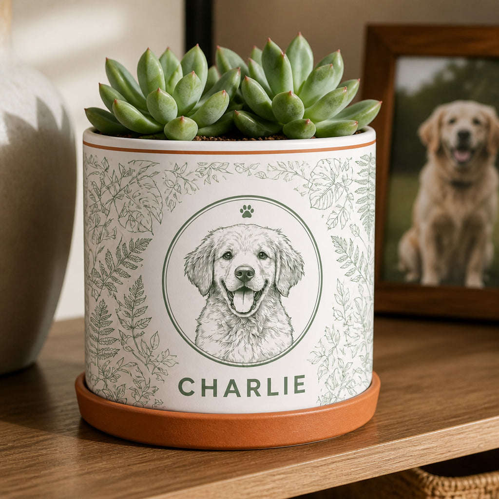 Custom Pet Portrait Planter with Name - Personalized Plant Pot & Vase bf9dd4be-1b81-476d-8f72-db6728bdf4bb.jpg