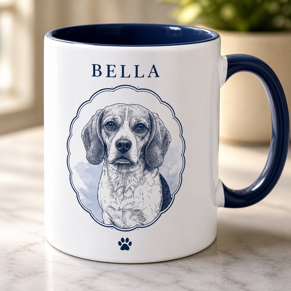 Custom Pet Portrait Mug – Engraved Line Art with Name - Personalized Mug bfaab59e-2853-4a4e-ad5a-29ac9726f76c.jpg