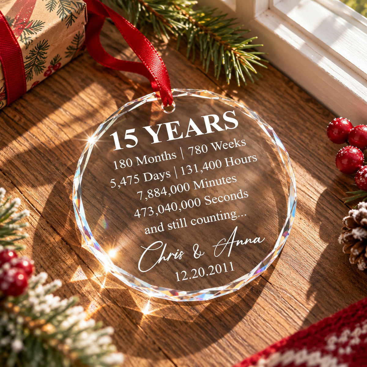 Custom Anniversary Counting Time, Custom Year For Couples, Him, Her, Parents - Personalized Ornament bfac59e2-0c0a-4552-888f-e56a4994758c-banner-5.jpg