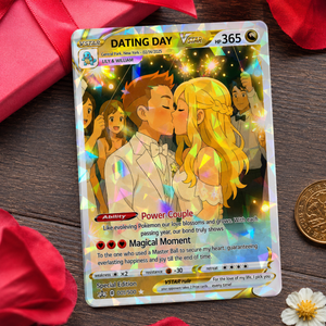 Personalized Poke Anniversary Card, Personalized Anniversary Gifts, Custom Photo Anime Gift for Couple, Wedding Gift, Family Gift