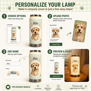 Custom Pet Portrait Gingham Kitchen Towel with Name - Personalized Bottle Lamp bfd089a4-200b-47fb-8dab-368c6d9af872.jpg