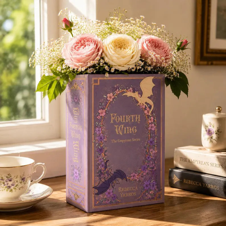F-Wing Book Vase, The Empyrean Series Ceramic Flower Vase, Dragon Theme Book Vase, Home Library Decor, Gift for Reader bfe4be0d-6f82-4912-9dd2-a3a7cab02efa-f-13-.webp