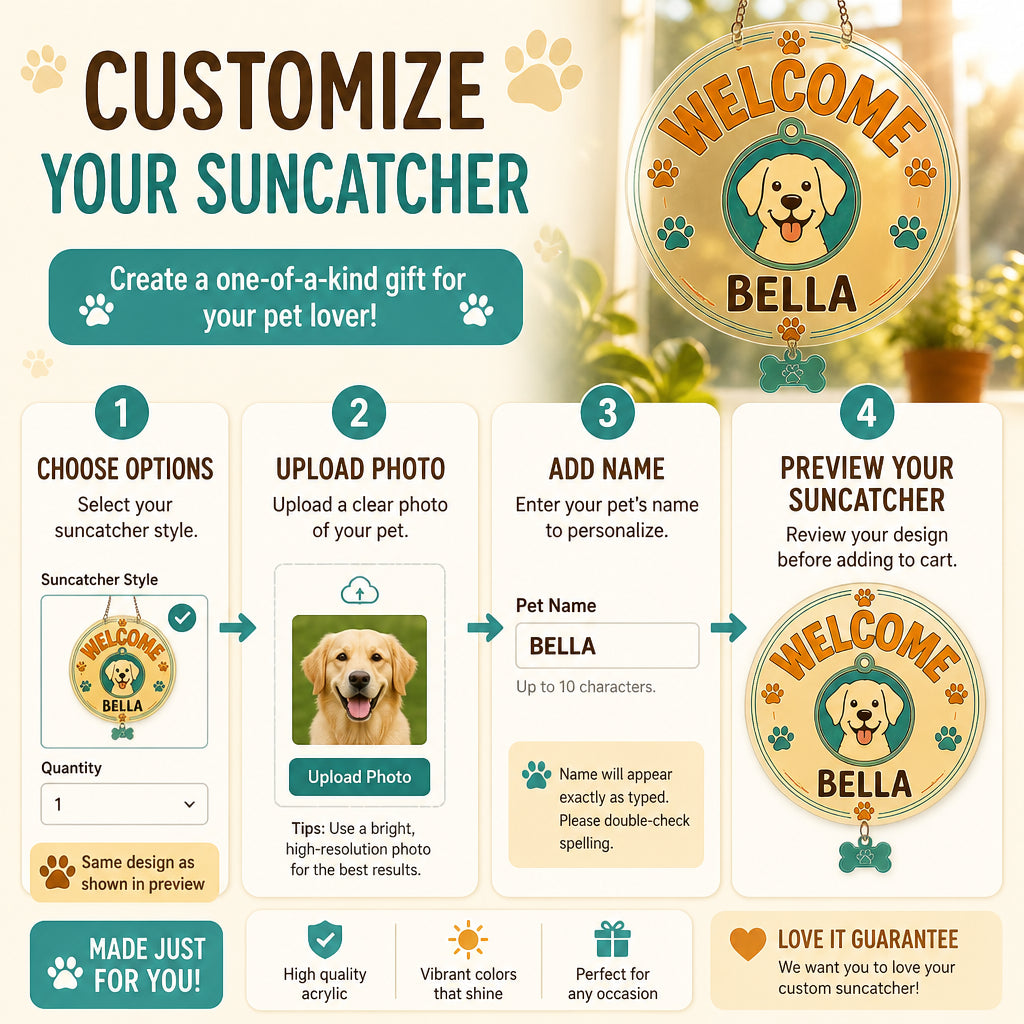 Welcome Pet Name Doormat – Dog Paw Edition - Personalized 1 Layered Suncatcher with Charm bff17d1e-1f4f-463a-b4f1-89897a84b4e6.jpg
