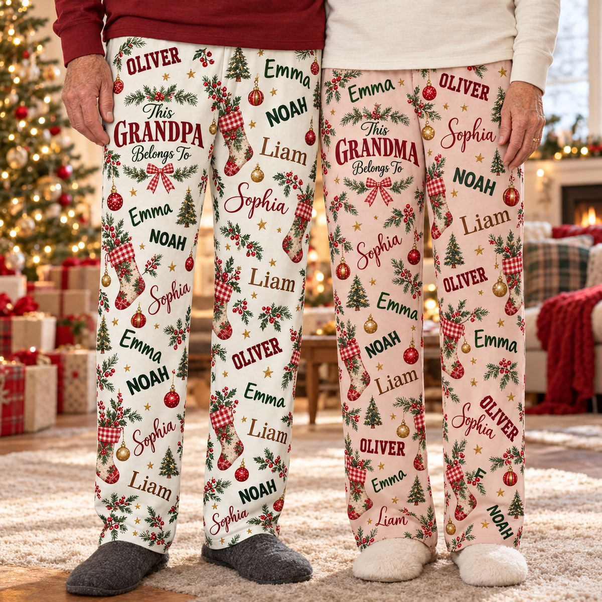 Personalized Grandma and Grandpa Christmas Pajama Pants – Custom Grandkids Names, Vintage Holiday Sleepwear, Christmas Gift for Grandparents bff73c58-5b04-4fd6-8c99-22fb62ba38c6-Vintage-personalized-grandparents-Christmas-pajama-pants.png
