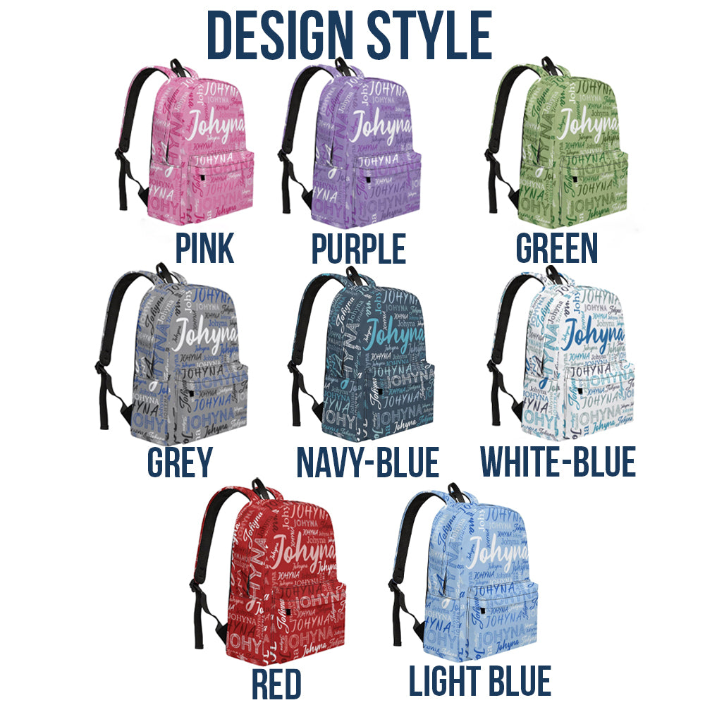 Custom Backpack with Name, Personalized Name School Bag for Boys Girls Men Women, Customized Casual Laptop Backpacks Custom Name and Color