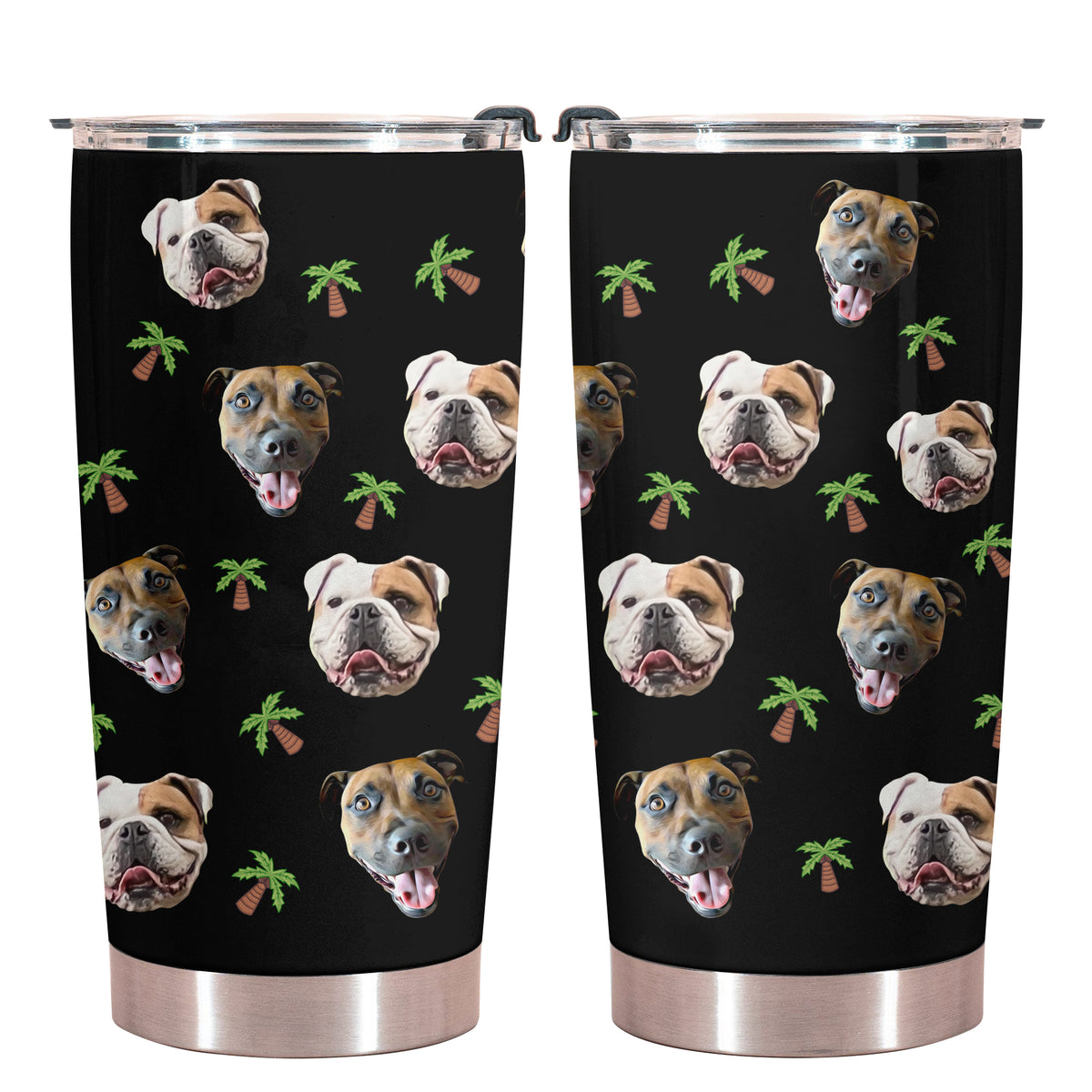 Personalized Dog Paw Photo Tumbler