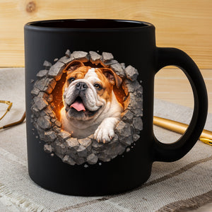 Dog Breaking Through A Wall Mug, Custom Pet Lovers Coffee Mug, Customized Name White Cup More Than A Mug, It s A Memory