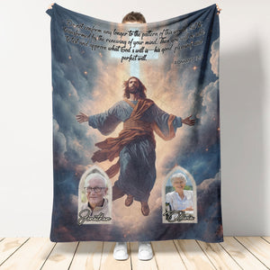 Do Not Conform Any Longer To The Pattern Of This World-Romans 12:2-Personalized Biblical Blankets-Christian Prayer Blanket-Scripture Blanket Upload Photo Custom Name