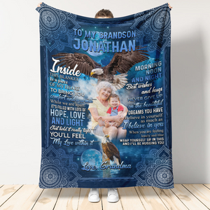 Gift For Grandson, Eagle To My Grandson I'll Be Hugging You - Love From Grandma Live Preview