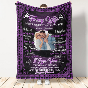 Gift For Wife Blanket, To My Wife Never Forget That I Love You - Love From Husband