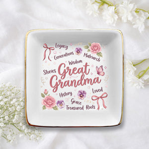 Personalized Mom Jewery Plate, Mothers Day Gift , Choose Your Design , Floral Mom Tee, Gift For Mom