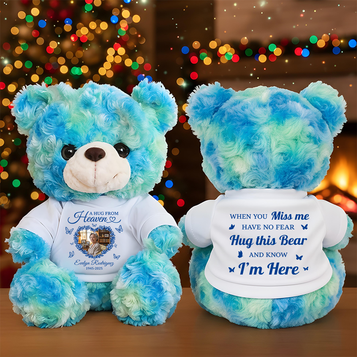 Memoria Heaven Heart Photo - Personalized Teddy Bear blue_81626e75-c419-4453-882a-2d7efbb2fd67.png