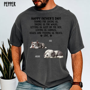 Thanks For Loving Me Dad Custom Funny Dogs Personalized Shirt, Father's Day gift Dog Dad Gift