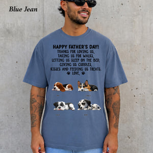 Thanks For Loving Me Dad Custom Funny Dogs Personalized Shirt, Father's Day gift Dog Dad Gift