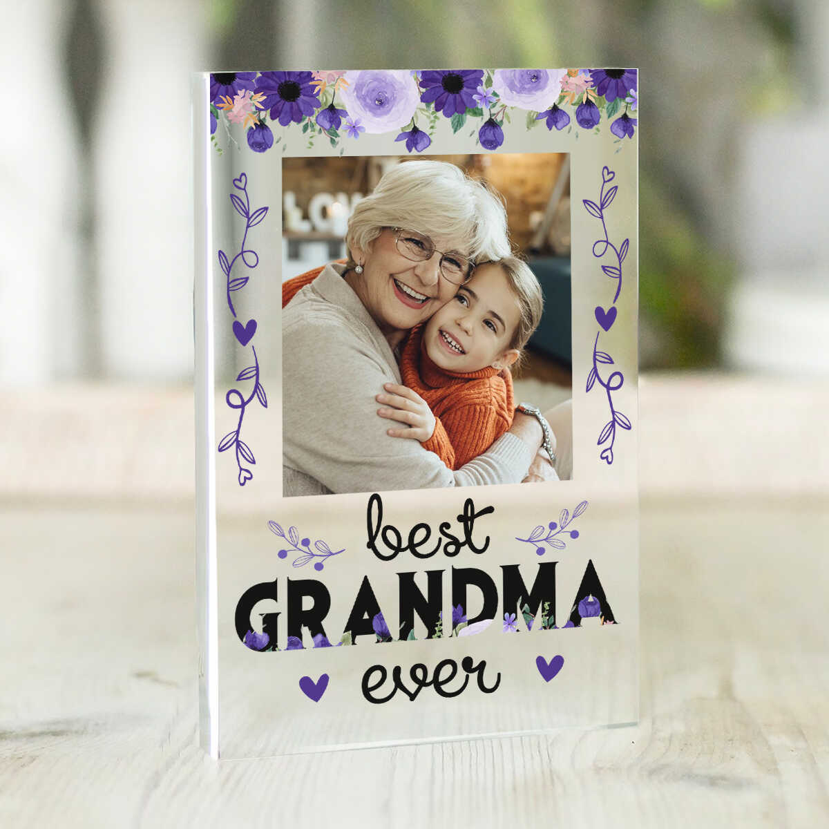 Personalize Best Grandma Ever Acrylic, Custom Grandma Photo Gift, Mother s Day Gift, Gift For Grandma