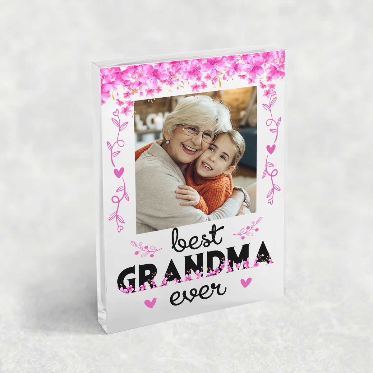 Personalize Best Grandma Ever Acrylic, Custom Grandma Photo Gift, Mother s Day Gift, Gift For Grandma