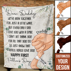 Dear Daddy, I Really Love You - Personalized Blanket - Gift For Father, Daddy, First Father's Day