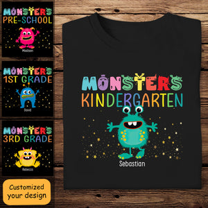 Monster School - Personalized Shirt - Back To School Gift For Son, Daughter
