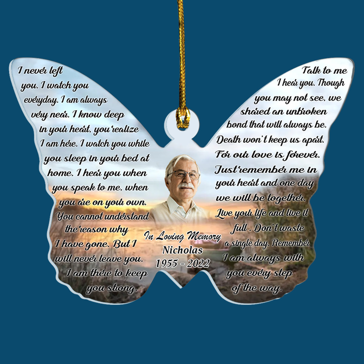 As I Sit In Heaven Custom Photo - Personalized Shape Ornament - Gift For Family, Memorial, Christmas Gift