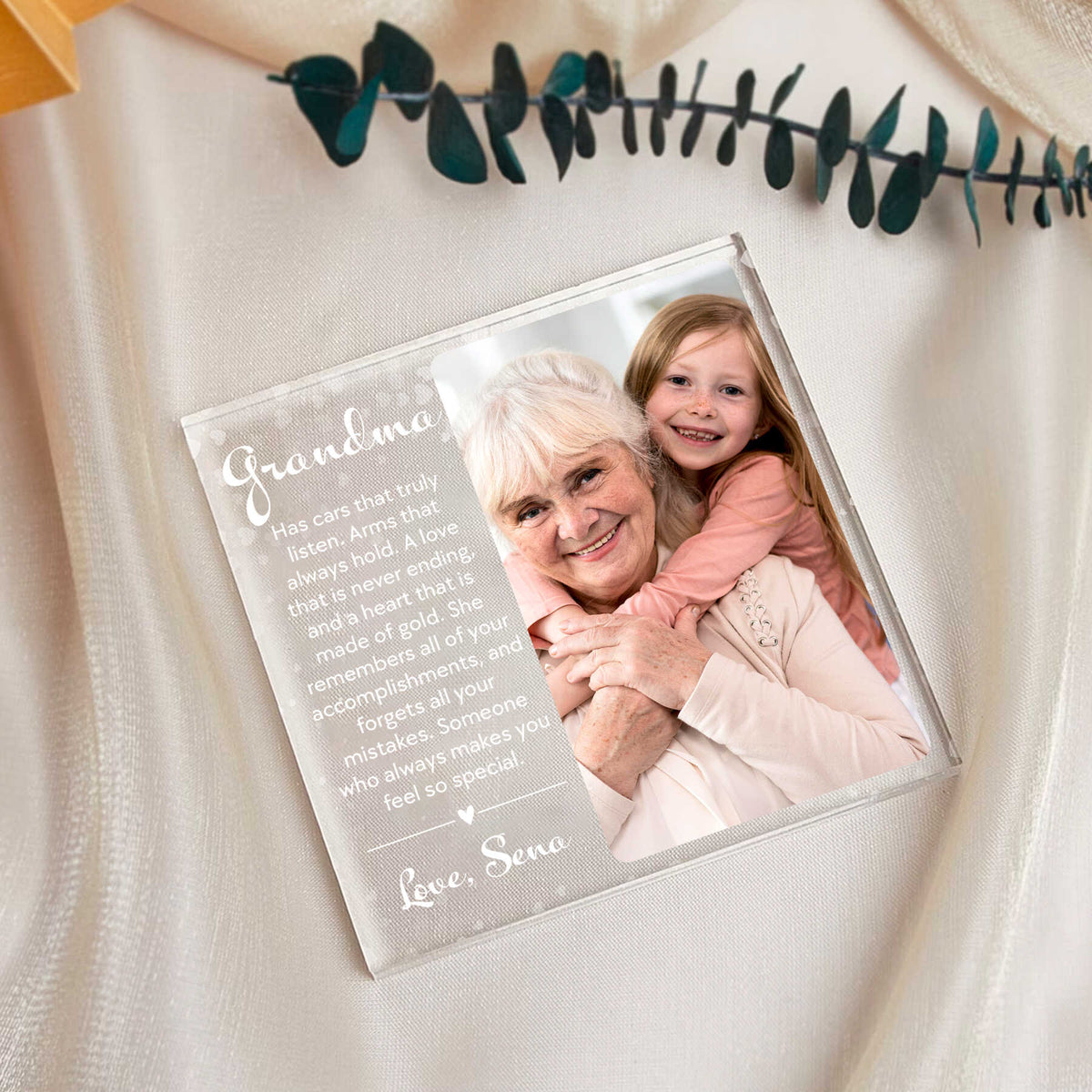 Grandma Gift, Personalized Grandma Keepsake Gift, Present For Grandma, Grandmother Gift, Grandmas Birthday, Nan Gift, Acrylic Plaque