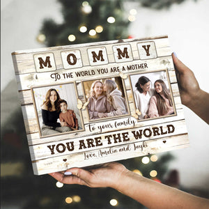 Personalize Mommy Custom Canvas Print, Mother s day Gift, Custom Photo Collages Canvas, Gift For Mom