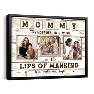 Personalize Mommy Custom Canvas Print, Mother s day Gift, Custom Photo Collages Canvas, Gift For Mom