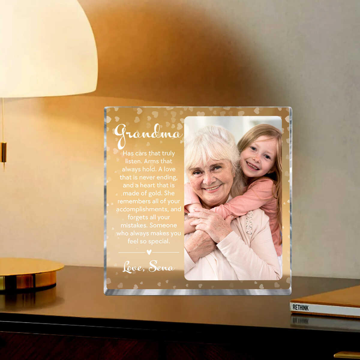 Grandma Gift, Personalized Grandma Keepsake Gift, Present For Grandma, Grandmother Gift, Grandmas Birthday, Nan Gift, Acrylic Plaque