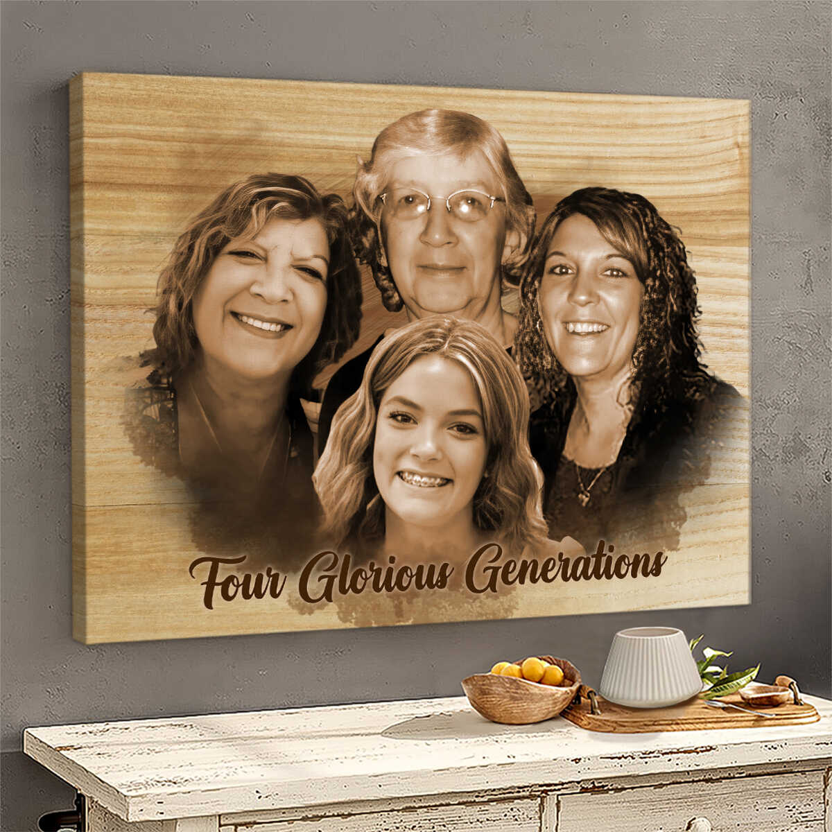 Add Deceased Love One To Photo, Add Person To Photo, Combine Photos Canvas, Gift For Parents