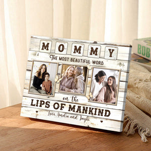 Personalize Mommy Custom Canvas Print, Mother s day Gift, Custom Photo Collages Canvas, Gift For Mom