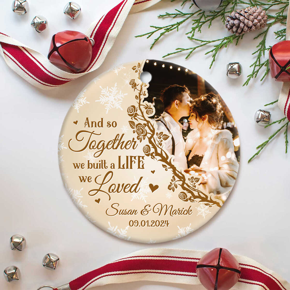 And So Together We Built Gift for Couple Christmas Ornament, Personalized Couple Gift, Gift Ideas For Couples, Presents For Young Couples