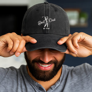 Embroidery Best Dad By Par Cap, Dad Golf Cap, Fathers Day Gift, Embroidery Golf Cap, Daddy Birthday Gift, Golf Player Cap bn6.jpg