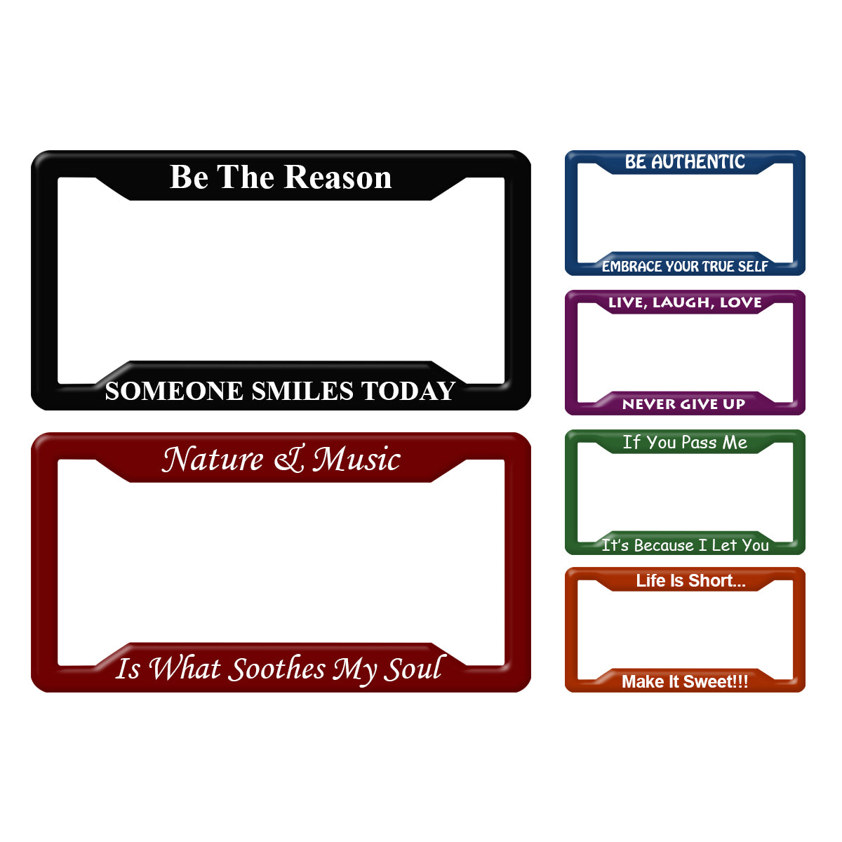 Personalized Heavy Duty License Plate Frame | Laser Engraved, No Decals Here! Custom Aluminum Car Tag Covers
