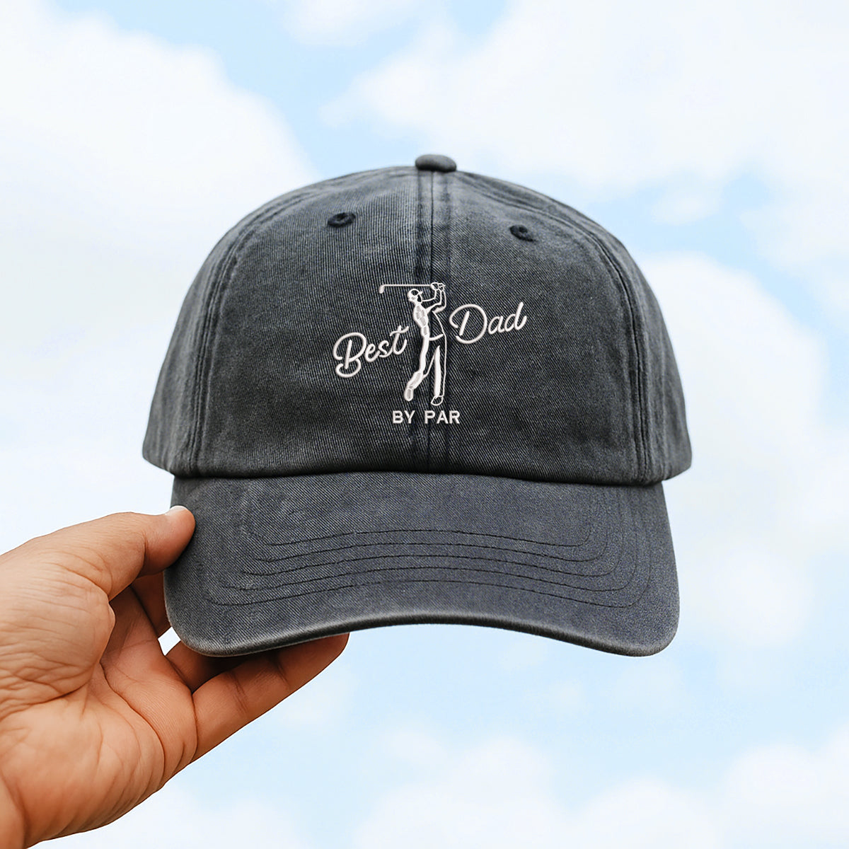 Embroidery Best Dad By Par Cap, Dad Golf Cap, Fathers Day Gift, Embroidery Golf Cap, Daddy Birthday Gift, Golf Player Cap bn7.jpg