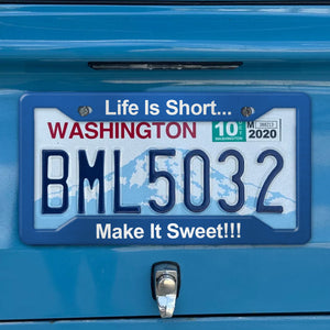 Personalized Heavy Duty License Plate Frame | Laser Engraved, No Decals Here! Custom Aluminum Car Tag Covers