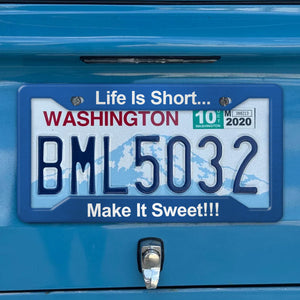 Personalized Heavy Duty License Plate Frame | Laser Engraved, No Decals Here! Custom Aluminum Car Tag Covers bn8.jpg