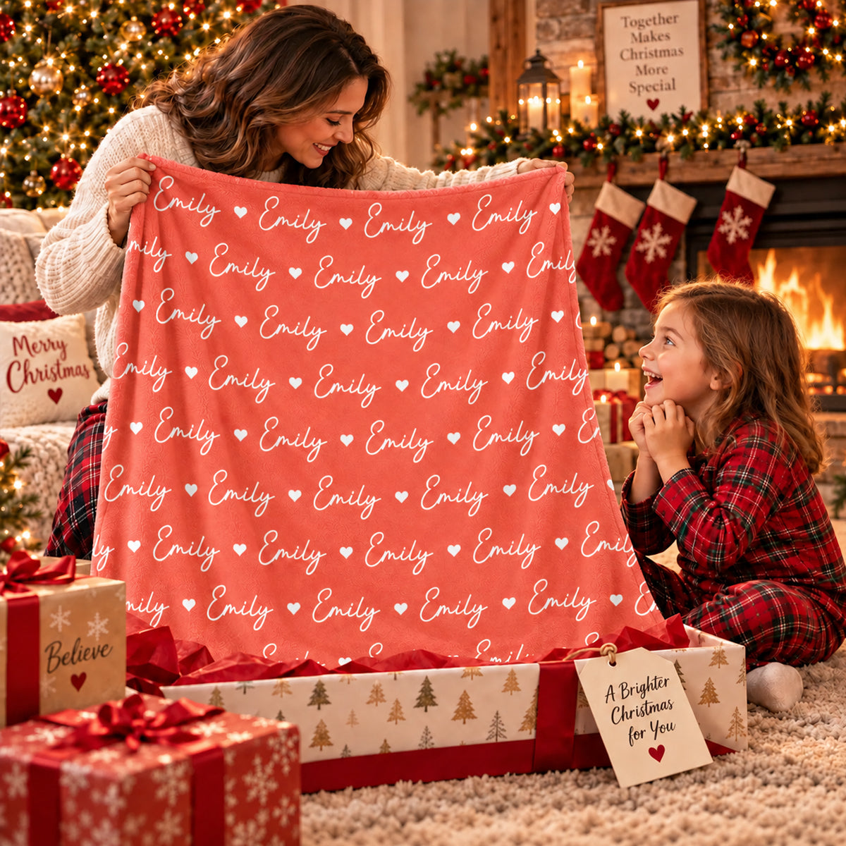 Wrapped In Lots Of Love - Personalized Blanket - Birthday Gift For Kids, Family