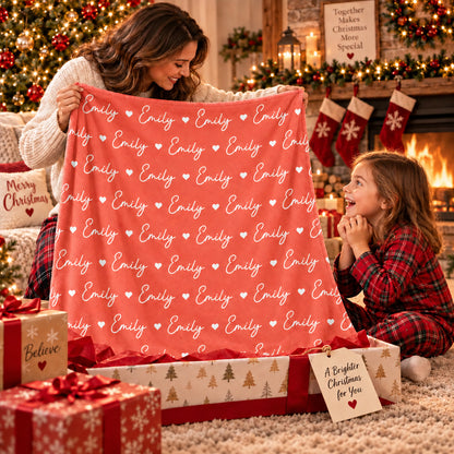 Wrapped In Lots Of Love - Personalized Blanket - Birthday Gift For Kids, Family