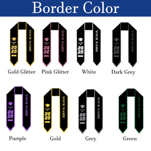 Custom Graduation Stole Class of 2026 Customized Congratulations Sash with Photo Name School Graduation Gift