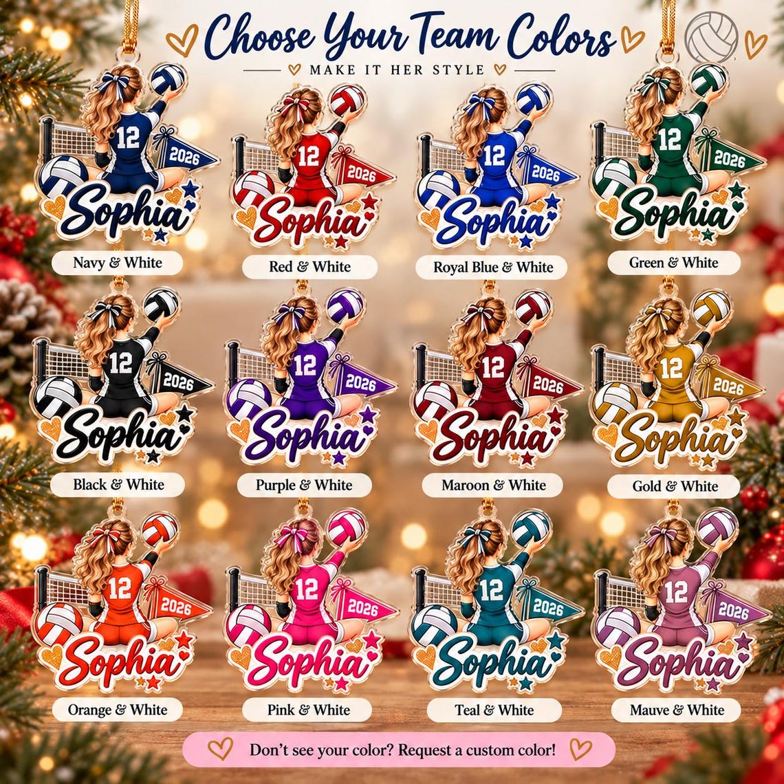 Personalized Volleyball Ornament, Custom Volleyball Player Christmas Ornament, Senior Night Volleyball Gift, Team Colors & Number Keepsake c000580d-b5a5-458c-ab30-162a86cbad07-3.jpg