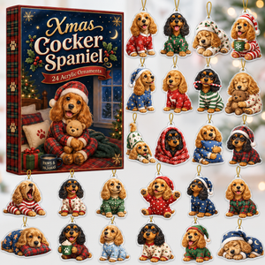 Cocker Spaniel Pajama Advent Calendar 2026 - 24-Day Festive Countdown, Acrylic Charms Blind Box - Gift For Cocker Spaniel Lovers c02f8e49-d6b3-498f-a053-6b27d72ab238-cocker-spaniel-box-charms.png