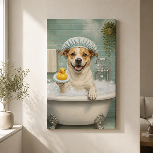 Custom Pet Bathroom Art Canvas – Bubble Bath Edition - Personalized Canvas c03fc539-c122-40ab-88c9-24738103fad6.png