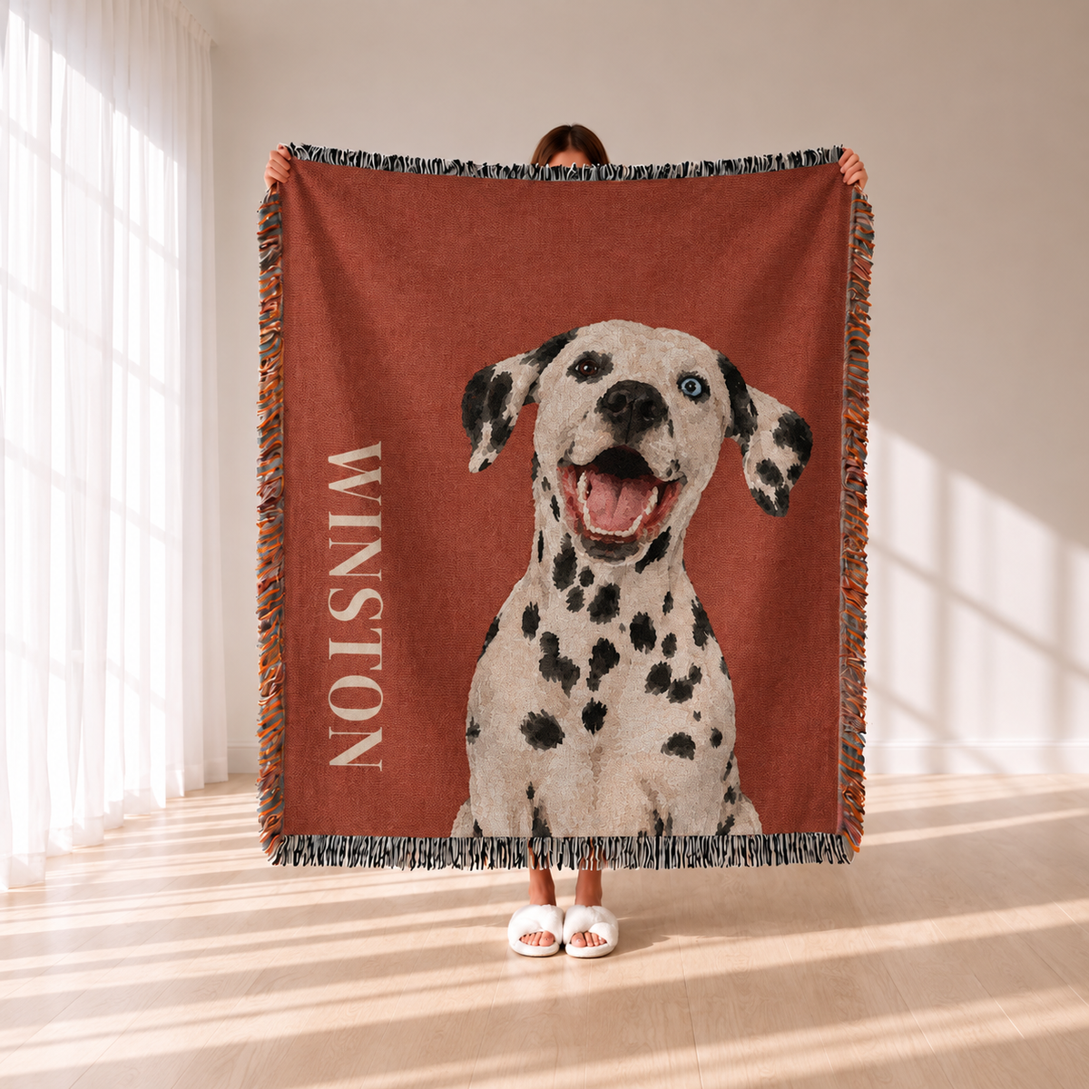 Custom Dog Portrait Woven Blanket, Personalized Pet Photo Tapestry Throw, Custom Dog Dad Gift, Pet Gift c0469ac0-6377-406c-9fad-d0fc08cd3db0-Ch-n-Winston-v-i-ch-m.png